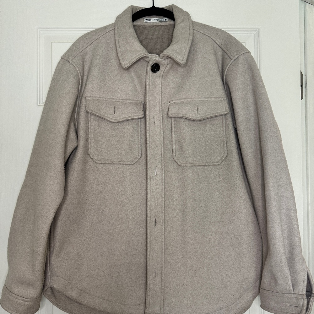 Zara Gray Men's Shirt Jacket